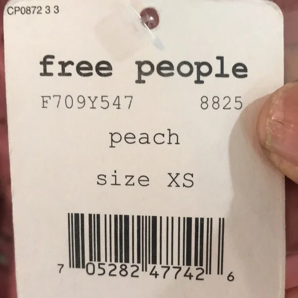 Free People, XS, embellished, peach, sheer, dress - Picture 4 of 9